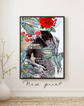 Afirmacja - kolaż analogowy (print), Black Heart Collage