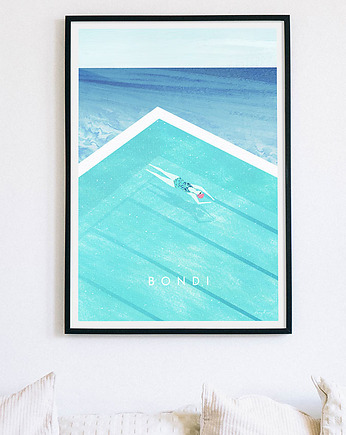 Plakat Bondi Beach - plaża i basen - Australia, minimalmill