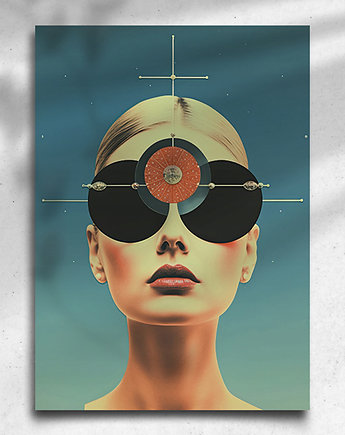 Plakat / Surrealistyczny Kolaż / Kobieta, OKAZJE - Prezent na Wesele