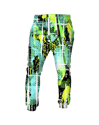 DR.CROW Spodnie Fullprint Greasy Lime, DrCrow