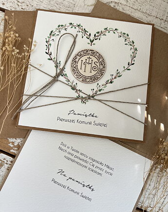 Wyjątkowa kartka na komunię, pamiątka komunii - prezent dla dziewczynki, dla, sorte