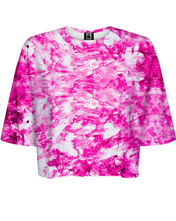 DR.CROW T-shirt Krótki CROP Marble Pink, DrCrow