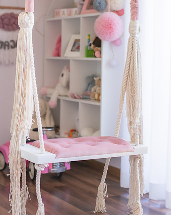 Stylowa huśtawka LARGE 70CM na linach dla dzieci, OhSwing