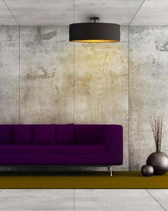 Lampa sufitowa z abażurem w stylu urban jungle WENECJA GOLD fi - 60 cm, LYSNE