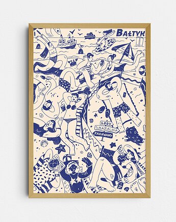 Plakat "Bałtyk", kolorystyka 1, Yana Mosnytska