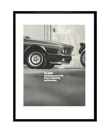 Plakat Oprawiona reklama BMW, lata 80te, RiskyWalls