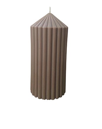 Świeca ekologiczna sojowa dekoracyjna "Grace" 140x70mm brązowa, Coccola JEWELLERY