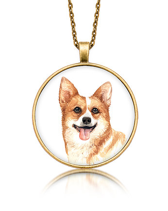 Medalion okrągły WELSH CORGI rasowy pies, laluv