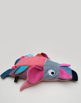 Dziki różowy- zabawka wypełniona łuską orkiszu, Kokodyl