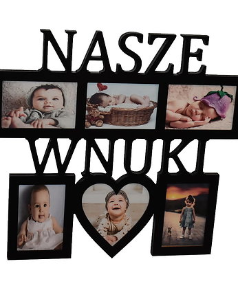 Multirama ramka na zdjęcia z napisem Nasze Wnuki 6 zdjęć serce dzień Babci, Wajdrew