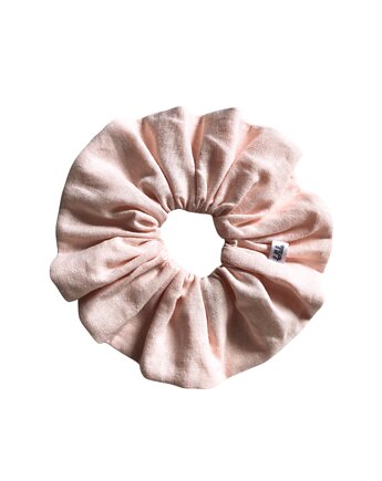 Duża lniana gumka do włosów scrunchie / kollale, kollale