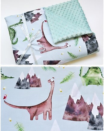 KOMPLET PRZEDSZKOLAKA_kocyk + poduszka_DINOZAUR, MOJAMAJA