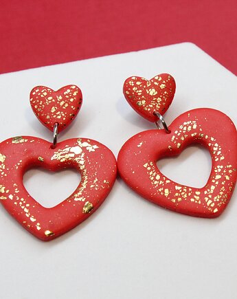 VALENTINE kolczyki czerwone serca na walentynki, Mintique