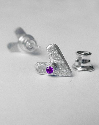 Kolczyki srebrne SERDUSZKO, Katarzyna Kaminska ART