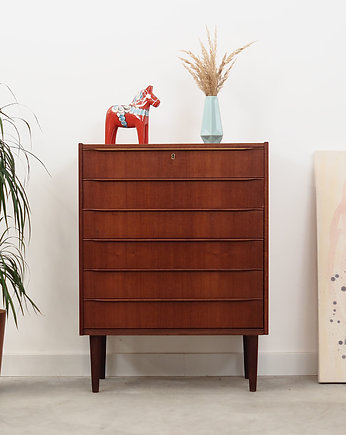 Komoda tekowa, lata 60, duński design, produkcja: Dania, Przetwory design
