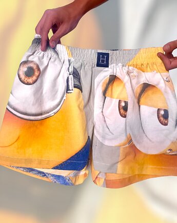 Spodenki unisex do spania bokserki drugie życie MINIONKI, OKAZJE - Prezent na Walentynki