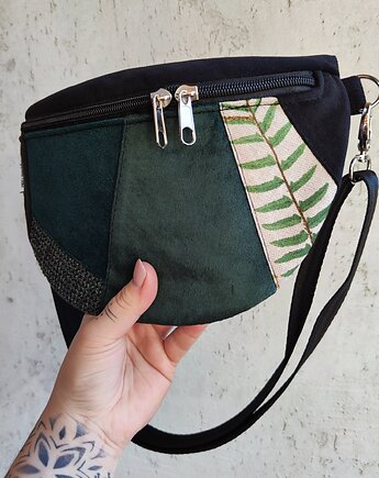 Nerka półksiężyc liść paproci patchwork, Zapętlona Nitka