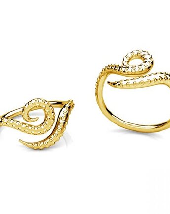 Pierścionek regulowany OŚMIORNICA- srebro, złoto, różowe złoto, ISSI Jewelry