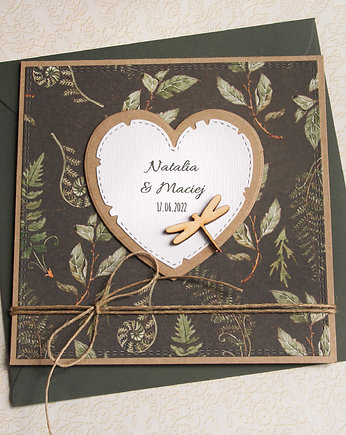 Kartka, personalizacja LAS : LEŚNA KARTKA : ważka, kaktusia