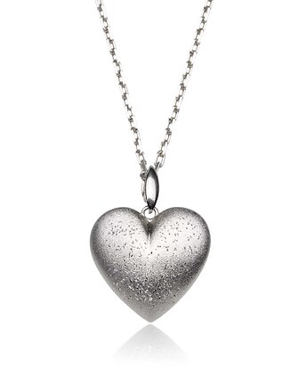 Naszyjnik z błyszczącym serduszkiem - srebro próby 925, Ade Art