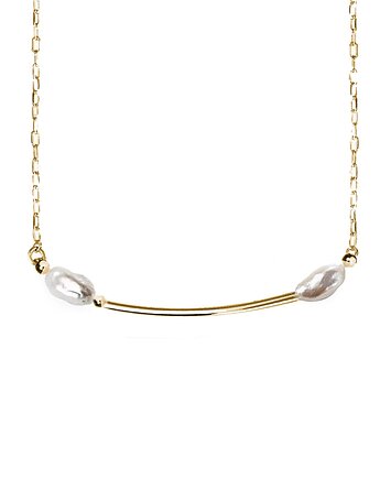 Naszyjnik Luna - naturalne perły Gold, maksi.miuk Jewelry