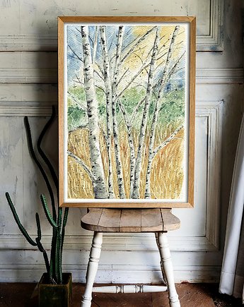 Brzozy 50x70cm, Malgorzata Domanska