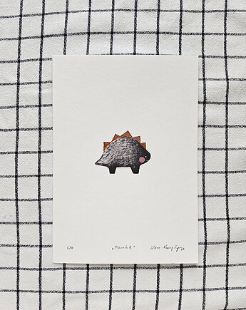 Grafika "Pierożek", ilustracja stegozaur, kasiakucwaj