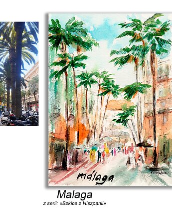 Obraz ręcznie malowany  Hiszpania Malaga, Galeria Alma