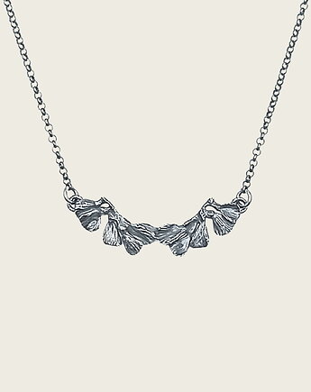Grafitowy naszyjnik  Gingko, KOS jewellery
