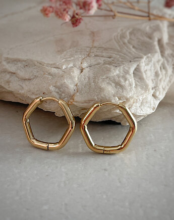 Kolczyki pozłacane ze stali szlachetnej, Bring Biżuteria