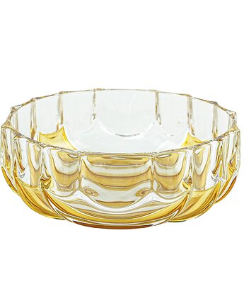 Półmisek z prasowanego szkła Walther-Glas, Niemcy, lata 70., Przetwory design
