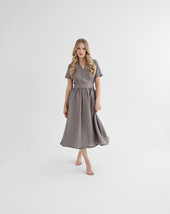 Lniana Sukienka JASMINE TRUE GRAY, so linen!
