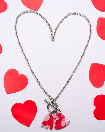 Naszyjnik z dwoma zawieszkami handmade, Dwie Gliny