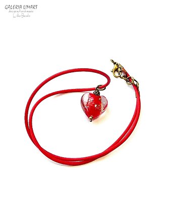 Serce ze szkła weneckiego uroczy prezent  dla ukochanej osoby, Galeria Limart