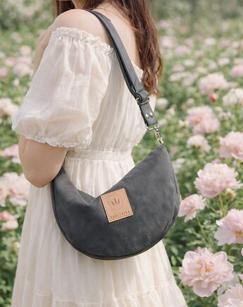 Banana zamszowa torebko nerka  Khaki, sabi tatka