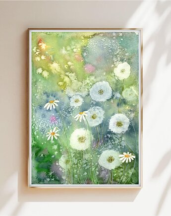 Oryginalna akwarela. Dmuchawce A4, Malgorzata Domanska