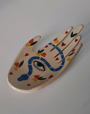 Dłoń ceramiczna z wężem, LaKama