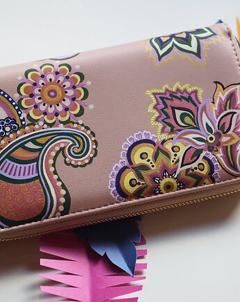 Duży portfel z ekoskóry TURECKIE WZORY PAISLEY, ka.linea