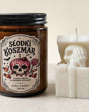 Zestaw Halloween Czaszka-świece zapachowe sojowe, Oyka Candle