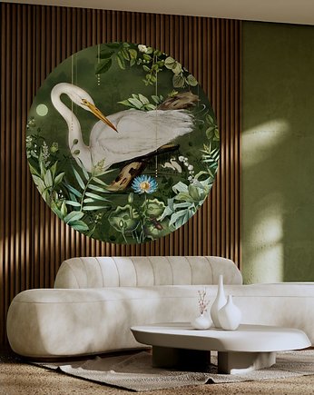 Leśna tapeta samoprzylepna w kształcie koła, ILLU decor