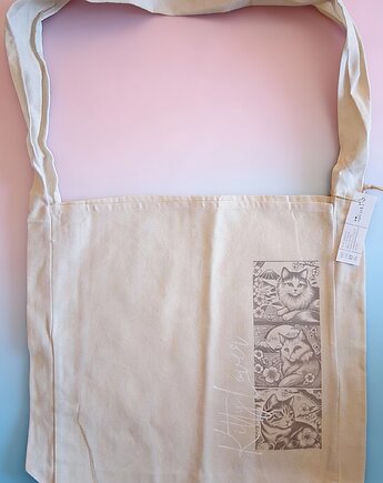 Torba bawełniana z nadrukiem / Koty / Torba na ramię, drukanturium