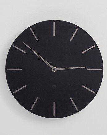 Zegar ścienny czarny | nowoczesny zegar z drewna, Woolights