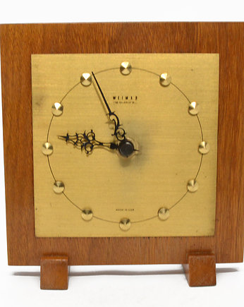 Elektryczny zegar kominkowy Weimar, Niemcy lata 70., Good Old Things