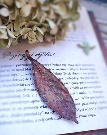 Wisior miedziany Sylvanum liść laurowy, Treemasters Copper Jewelry