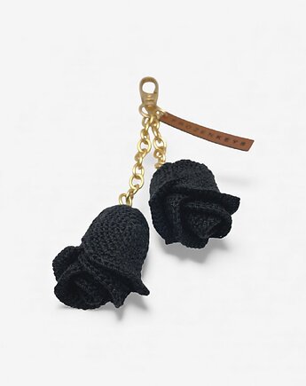 Brelok Dwie Róże - Czerń, Frozen Keys