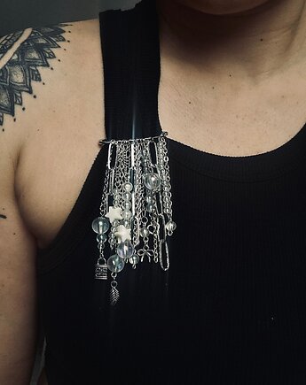 Broszka na agrafce  VINTAGE PEARLS Agrafka.Studio, Agrafka studio