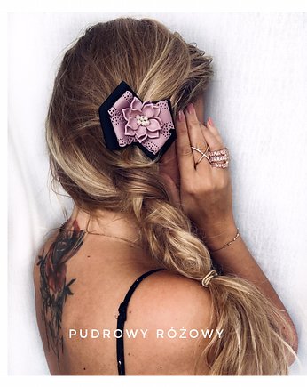 Biżuteryjna spinka do włosów  3D New, Pudrowy Różowy