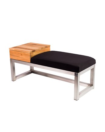 Ławka Nierdzewna Szczotkowana / Polerowana Siedzisko LGMS-18, EMRA WOOD DESIGN