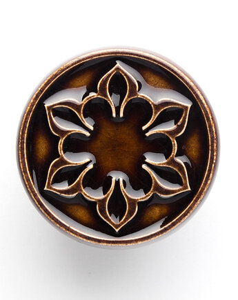 Gałka do mebli, ciemnobrązowa, wz.2, pracowniazona