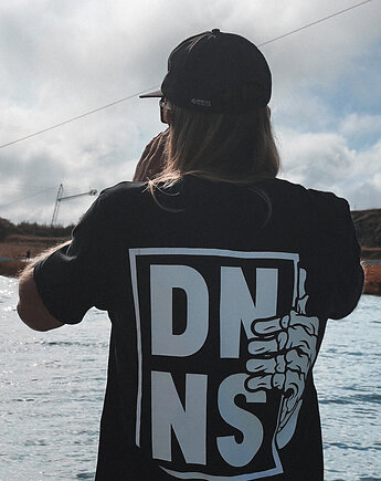 Czarna długa koszulka organic DNNS, DONT NEED NO SAMURAI